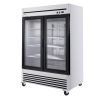 49" Cu Ft Two Glass Door Commercial Reach-In Display Refrigerator, Upright Merchandiser Cooler 33‚Äì40¬∞F, Stainless Steel, R290, ETL DOE