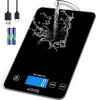 Food Scale, 33lb/15kg Digital Kitchen Scale Weight in Grams and Ounces for Cooking Baking, 1g/0.1oz Precise Graduation, Batteries and Type-C Charging