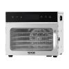 Food Dehydrator Machine, 6 Stainless Steel Trays, 400W Electric Food Dryer with Adjustable Temperature & 24-Hour Timer, Freeze Dryer for Jerky, Meat