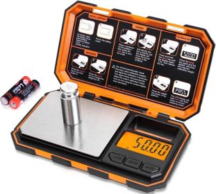 Digital Pocket Scale, 500g x 0.01g Gram Scale, Mini Scale 6 Units Jewelry Scale with LCD Display, Tare Function for Food, Jewelry, Coin, Coffee