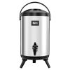 Insulated Beverage Dispenser, 2 Gal/7.6L Stainless Steel Thermal Drink Server with Spigot & Temp Display, Suitable for Hot and Cold Drinks