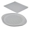 GOLDEN BAKE 2 Pcs Nonstick Baking Sheet and Pizza Pan Set, Dishwasher Safe and Oven Safe to 450¬∞F, Gray