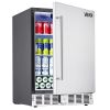 24-Inch Indoor/Outdoor Beverage Refrigerator, 150 QT Freestanding or Undercounter Beverage Fridge