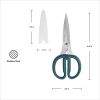 Japanese Steel 2-Piece Kitchen Scissors and Shears Set for Food and Herbs, Mineral Water/Agave