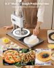 Manual Pizza Dough Press Machine, 9.5 inch Pizza Pastry Press Plate, Stainless Steel Bread Presser, Commercial Chapati Sheet Crust Maker