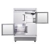 54" Commercial Refrigerator 49 Cu.Ft, Stainless Steel 4-Door Reach-in Fridge, 32‚Äì37¬∞F, Air Cooling, LED Light, 6 Shelves, R290, ETL