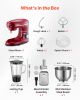 Stand Mixer, 6 QT Electric Kitchen Mixer, 660W Dough-Mixer, 6+P Speeds Tilt-head Food-Mixer with 1.6 QT Blender Cup, Stainless Steel Bowl, Dough Hook