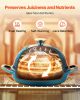 Enameled Cast Iron Dutch Oven, 5 Quart Pot for Sourdough Bread Baking, Heavy-Duty Cookware Pan with Lid and Dual Handles