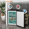 3 Cu Ft Small Upright Freezer Black Adjustable Thermostat Reversible Door for Apartments