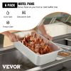 6 Pack Steam Table Pans 20.9 x 12.8 x 5.9 Inch Deep Steam Table Pan Full Size 20.5L Deep Food Container Stainless Steel Oven Tray Hotel Pans Anti-Jam