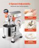 Commercial Food Mixer 20Qt 750W 3 Speeds Adjustable 105 180 and 408 RPM Food Processor Heavy Duty with Stainless Steel Bowl Dough Hooks Whisk Beater f