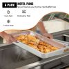 6 Pack Steam Table Pans 20.9 x 12.8 x 2.6 Inch Deep Steam Table Pan Full Size 8.5L Deep Food Container Stainless Steel Oven Tray Hotel Pans Anti-Jam S