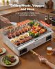 Commercial Electric Griddle, 28.54 x 15.75 in, 2800W, 122-570¬∞F Adjustable Temp Control, Stainless Steel Countertop Flat Top Grill with 2 Spatulas