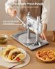 Manual Pizza Dough Press Machine, 9.5 inch Pizza Pastry Press Plate, Stainless Steel Bread Presser, Commercial Chapati Sheet Crust Maker
