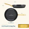 Forged Induction 12.25 Inch Ceramic Nonstick Frying Pan, Dishwasher Safe and Oven Safe to 500¬∞F, Black