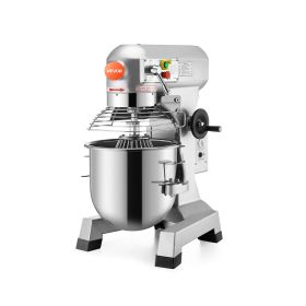 Commercial Food Mixer 20Qt 750W 3 Speeds Adjustable 105 180 and 408 RPM Food Processor Heavy Duty with Stainless Steel Bowl Dough Hooks Whisk Beater f