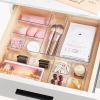 44 PCS Clear Plastic Drawer Organizers Set, 4-Size Versatile Bathroom and Vanity Organizer Trays, Non-Slip Storage Containers for Makeup, Jewelries