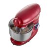 Stand Mixer, 6 QT Electric Kitchen Mixer, 660W Dough-Mixer, 6+P Speeds Tilt-head Food-Mixer with 1.6 QT Blender Cup, Stainless Steel Bowl, Dough Hook
