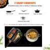 Electric Cooktop, 2 Burners, 24'' Induction Stove Top, Built-in Magnetic Cooktop 1800W, 9 Heating Level Multifunctional Burner