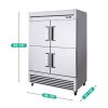 54" Commercial Refrigerator 49 Cu.Ft, Stainless Steel 4-Door Reach-in Fridge, 32‚Äì37¬∞F, Air Cooling, LED Light, 6 Shelves, R290, ETL