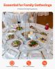 30 in Glass Lazy Susan Turntable, Tempered Glass Dining Table Centerpiece with 6 Rotating Wheels, 360¬∞ Smooth and Silent Spin Tabletop Rotating Tray