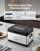 Sous Vide Cooker, 800W Sous-Vide Machine, Suveed Cooking Machine with LED Digital Display, Glass Lid, Precise Temperature & Timer Control