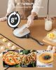 Tortilla Press, 8 Inch Cast Iron Tortilla and Roti Maker, Heavy Duty Tortilladora Press, Pataconera Makers with Handle and 100 Pcs Parchment Paper