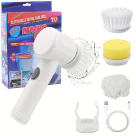ZaneForest Electric Spin Scrubber, Electric Cleaning Brush With 3 Brush Heads, Bathroom Rechargeable Scrub Brush (model: Electric Spin Scrubber Kit)