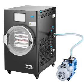 Vacuum Freeze Dryer Machine, 8.8-13.2 LBS/Batch Food Freeze Drying Machine with 4-Layer Trays, Vacuum Pump, Adjustable Timer and Temperature Control (Color: Black)