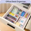 25 PCS Plastic Drawer Organizers Set, 4-Size Versatile Bathroom and Vanity Drawer Organizer Trays, Storage Bins for Makeup, Bedroom