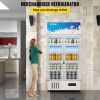 Commercial Refrigerator,Display Fridge Upright Beverage Cooler, Glass Door with LED Light for Home, Store, Gym or Office