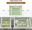 Extra Large Expandable Silverware Organizer, BPA-Free Food-Safe Cutlery Flatware Organizer, Kitchen Utensil Drawer Organizer