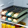 2Pcs/Set Automatic Eggs Storage Box Refrigerator Egg Dispenser